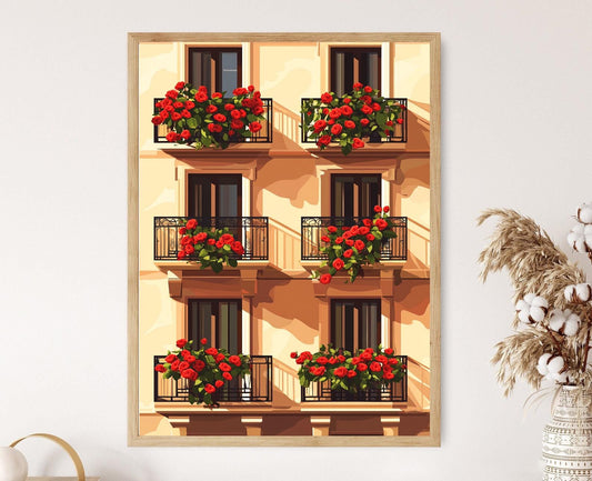 Affiche Sant Jordi – Art Print Catalan, Roses et Livres Romantiques