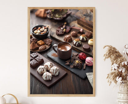 Affiche Chocolat et Café – Poster Décor Gourmand pour Boissons