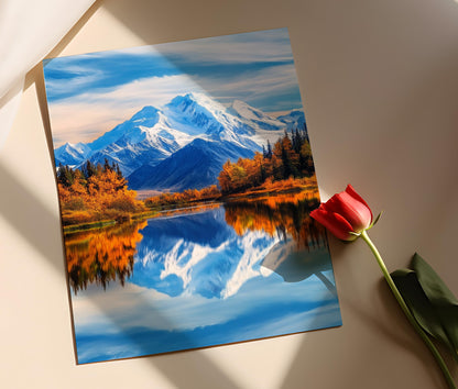 Affiche Denali – Poster Paysage Alaskan avec Montagne et Lac