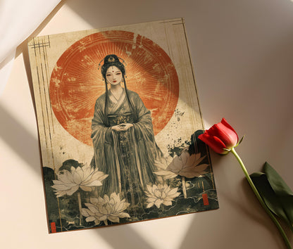Affiche Déesse Cosmique – Poster Art Mythologique Chinoise