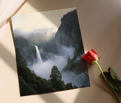 Affiche Chutes de Yosemite – Poster Cascade Imposante et Falaises de Granit