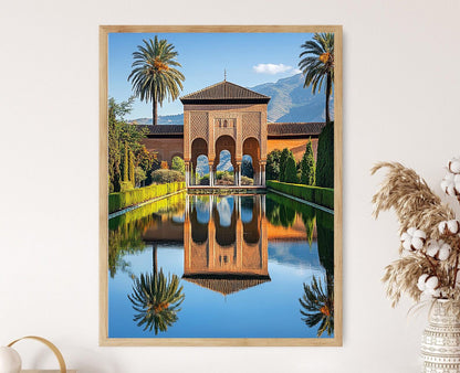 Affiche Alhambra – Impression Art déco de la forteresse mauresque