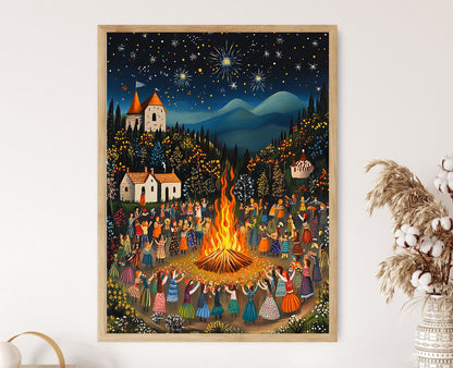 Affiche Festival Balkan – Art Naïf, Danse autour du Feu et Nuit Étoilée