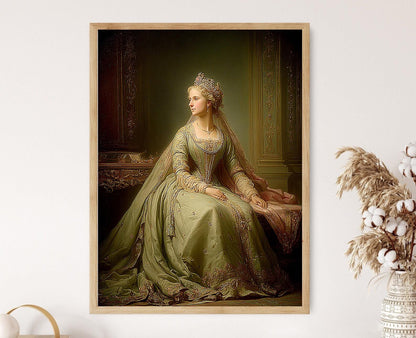 Affiche Médiévale – Poster Reine Blanche de Castille, Illustration Royale