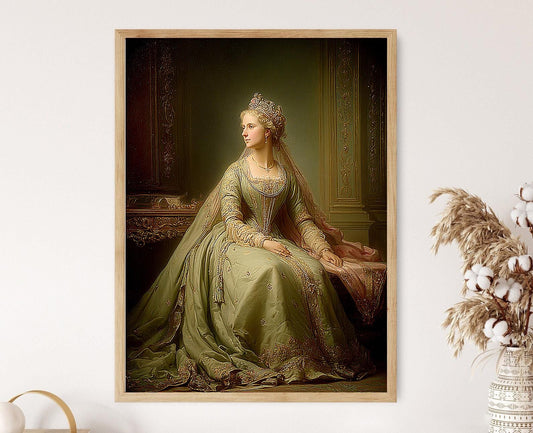 Affiche Médiévale – Poster Reine Blanche de Castille, Illustration Royale