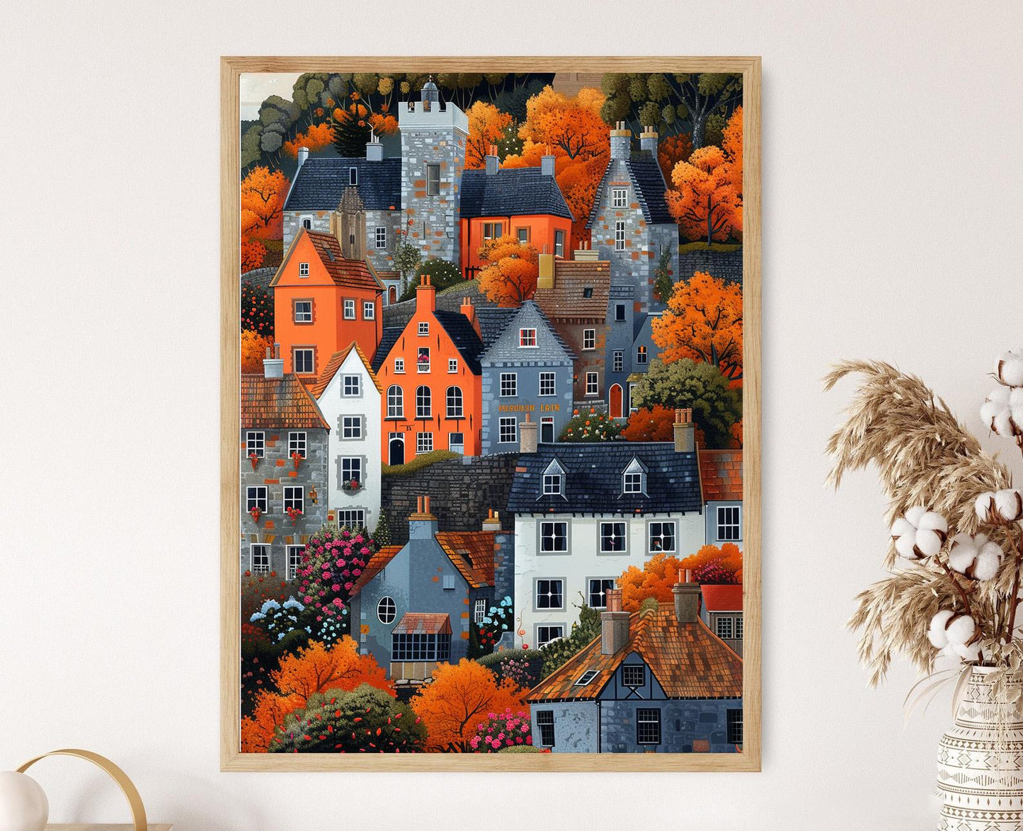 Affiche Kilkenny Animé – Poster Peinture d'un Château Historique Irlandais