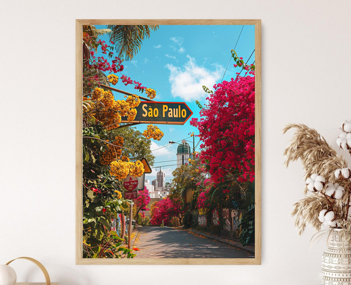 Affiche Sao Paulo Vive – Tableau Coloré de la Ville Brésilienne