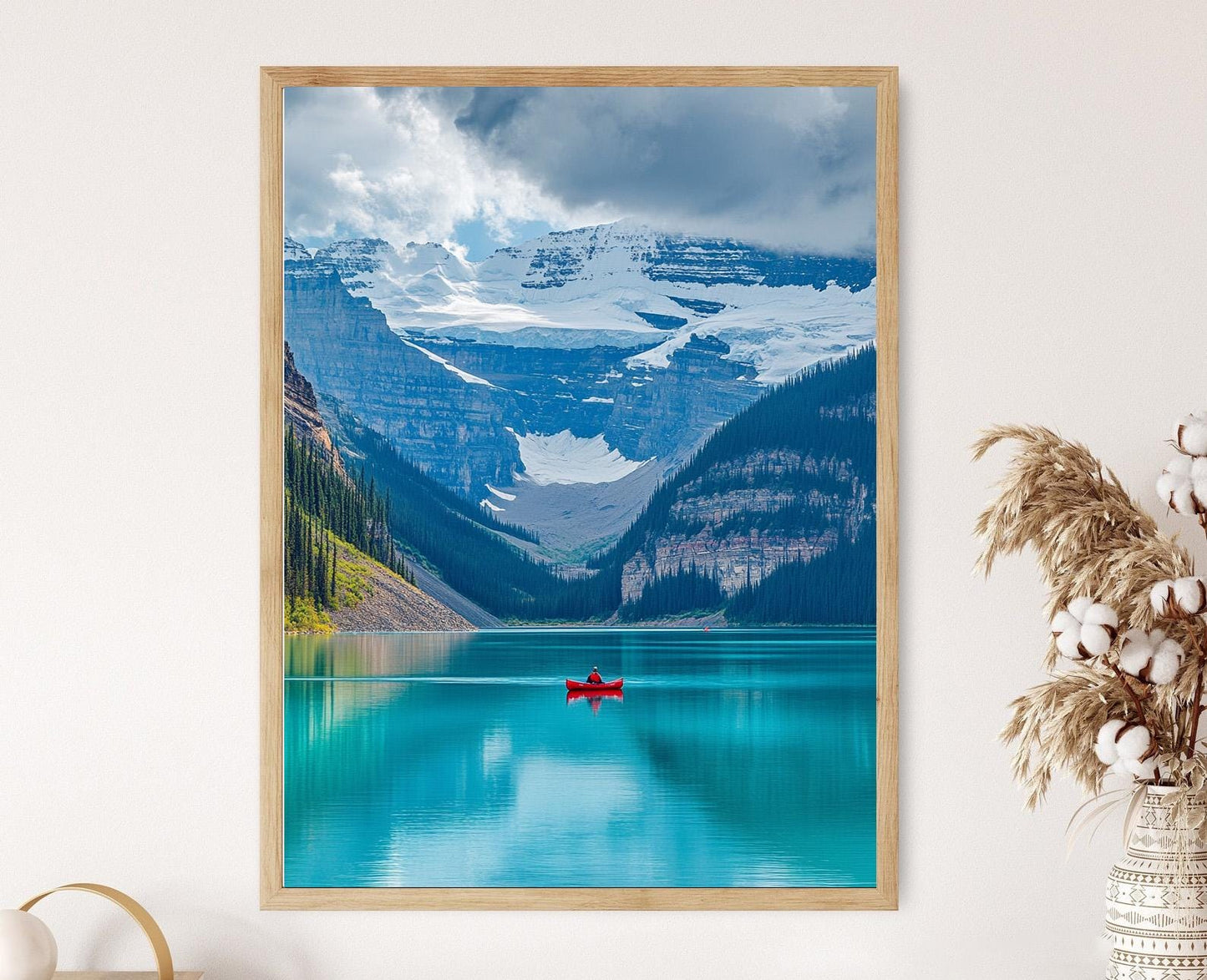 Affiche Lac Louise – Poster Art, Eau Turquoise et Rocheuses Majestueuses