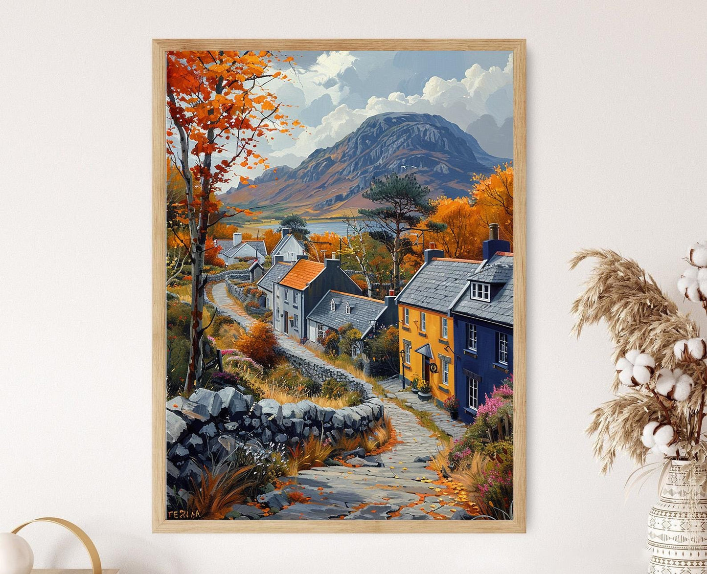 Affiche Clifden Paisible – Poster Art du Paysage Rugueux de Connemara