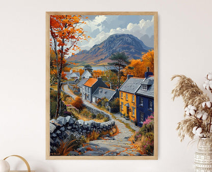 Affiche Clifden Paisible – Poster Art du Paysage Rugueux de Connemara