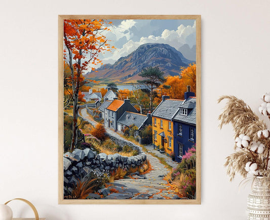 Affiche Clifden Paisible – Poster Art du Paysage Rugueux de Connemara