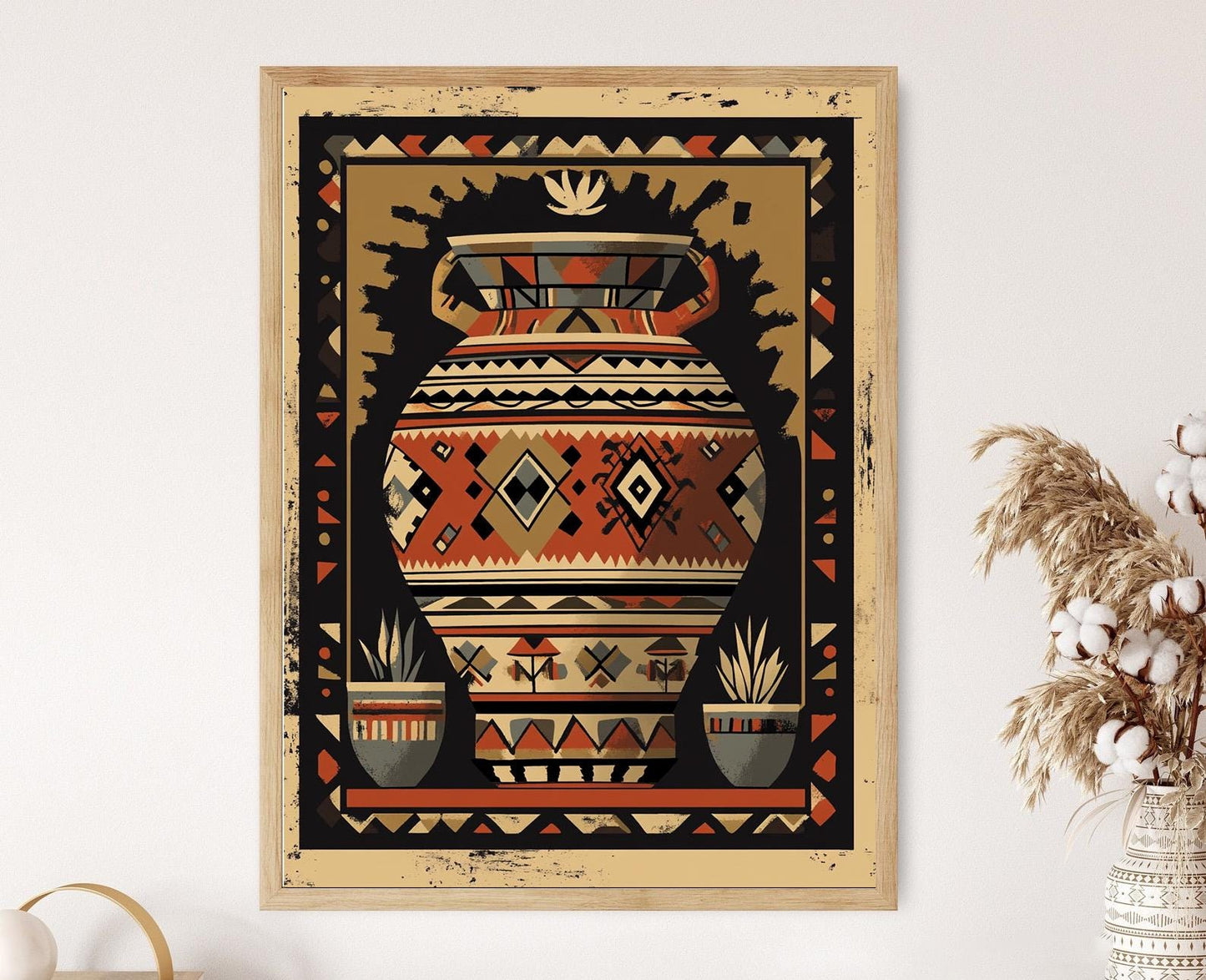 Affiche Art de la Poterie Zuni – Poster Wall Art Amérindien
