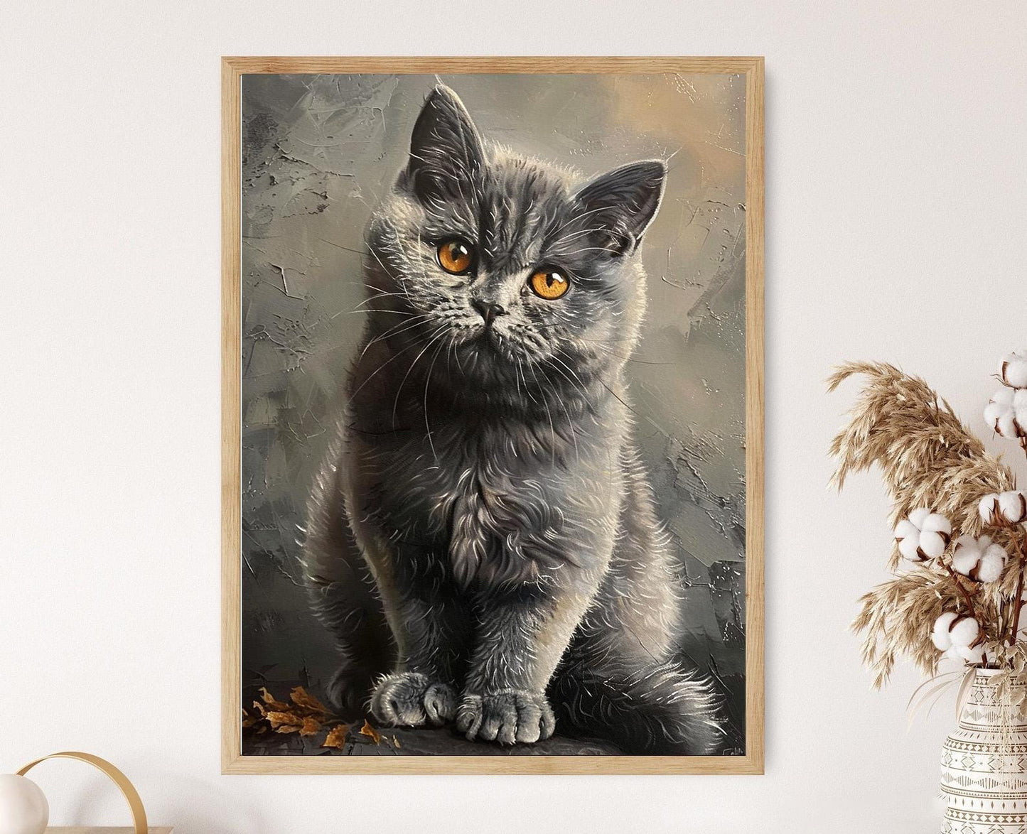 Affiche British Shorthair – Impression Giclée d'Art de Chat Élégante