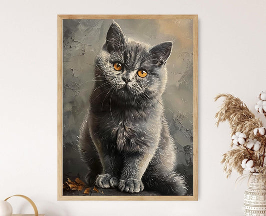 Affiche British Shorthair – Illustration d'art féline en Giclée