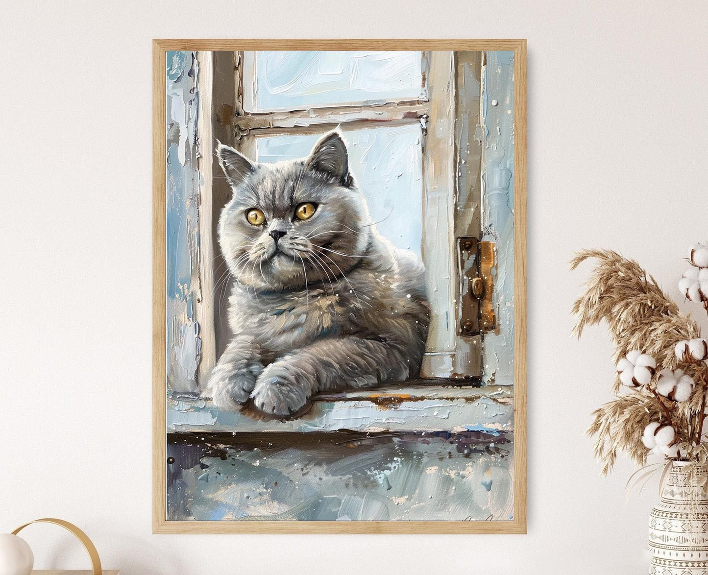 Affiche British Shorthair – Impression Giclée d'Art de Chat Élégant