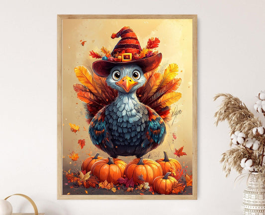 Affiche Turc Enjoué – Poster Art Décoratif de Thanksgiving