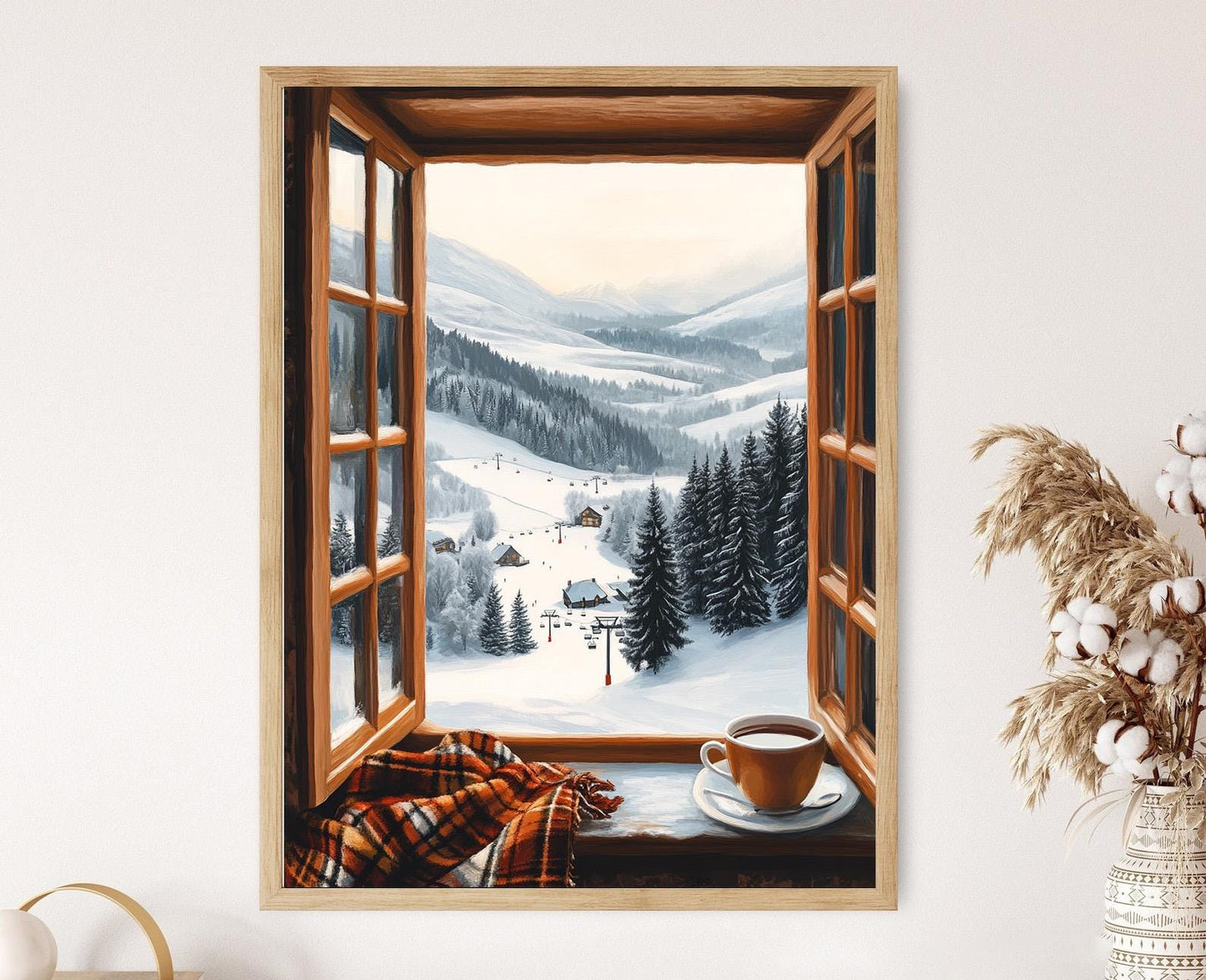 Affiche Station de Ski – Poster Vue sur les Highlands Écossais