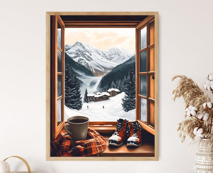 Affiche Glencoe – Poster Vue d'hiver sur les Highlands écossais