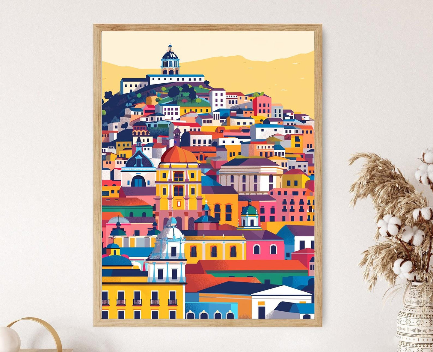 Affiche Quito Équateur – Art vectoriel minimaliste de l'architecture coloniale