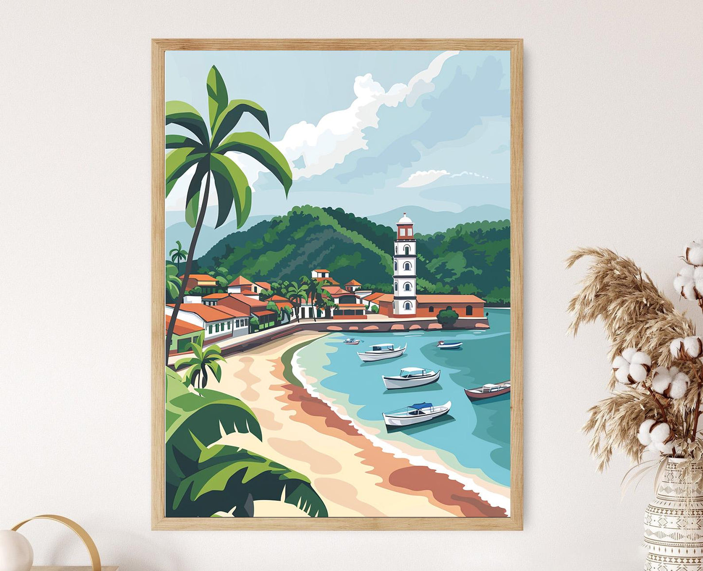 Affiche Portobelo – Impression artistique des forts coloniaux de la ville côtière historique