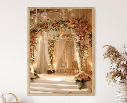 Affiche de Mariage Juif – Illustration Traditionnelle du Chuppah