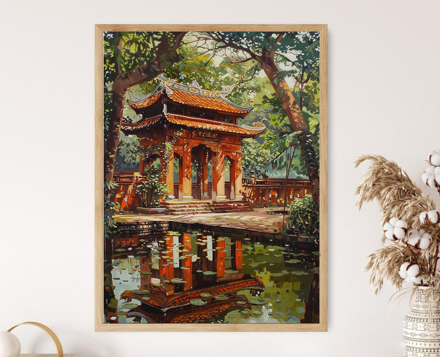 Affiche Temple de la Littérature – Poster Élégance Historique à Hanoi