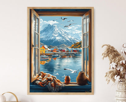 Affiche Ushuaïa Argentine – Impression Art Beagle Channel et Andes