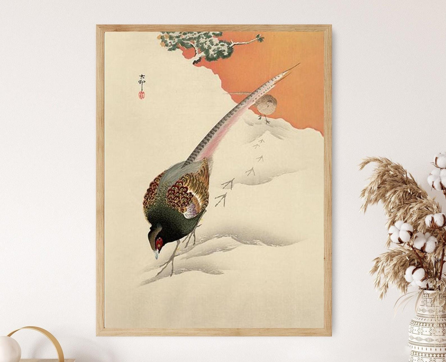 Affiche Oiseaux en Neige – Poster Art Shin Hanga de Ohara Koson