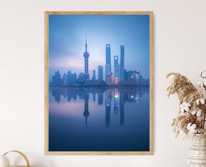 Affiche Shanghai – Impression artistique des gratte-ciels de Pudong