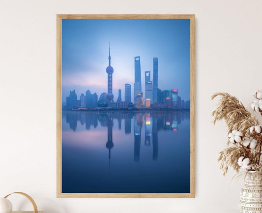 Affiche Shanghai – Impression artistique des gratte-ciels de Pudong