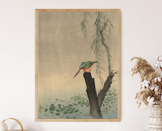 Affiche Martin-Pêcheur, 1910 – Poster d'Art Shin Hanga d'Ohara Koson