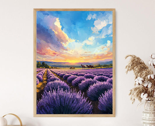 Affiche Champs de Lavande du Québec – Poster Paysage Floral d'Été