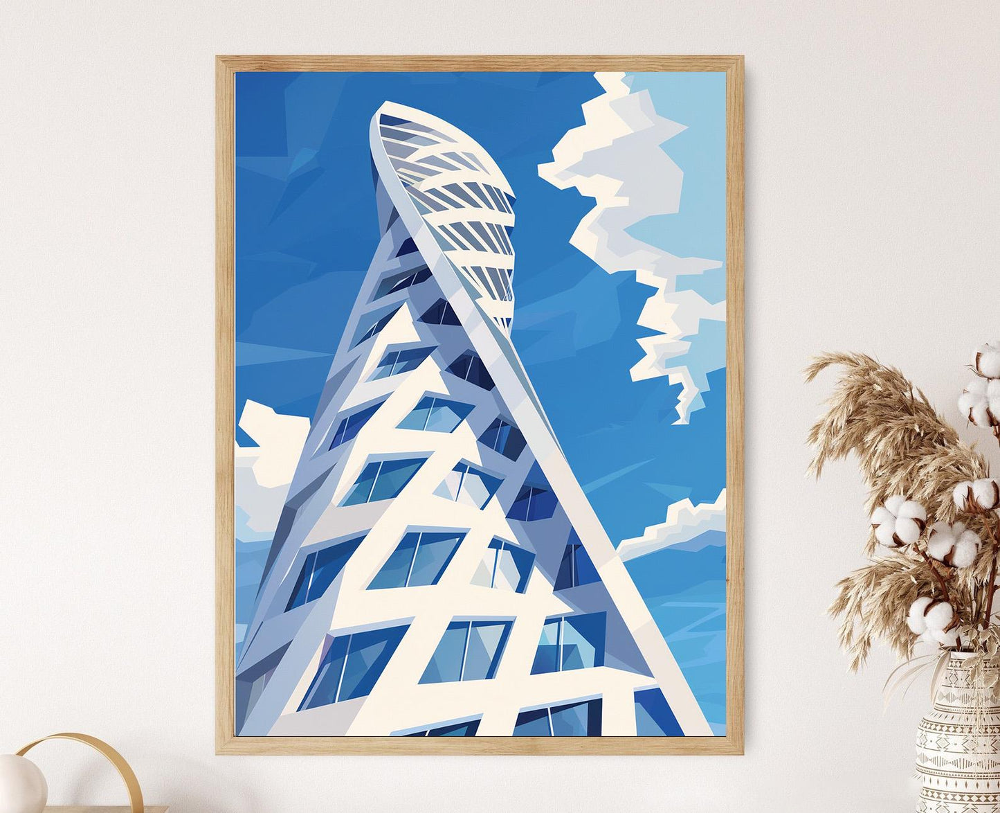 Affiche Malmö Turning Torso – Impression Art Déco Moderne