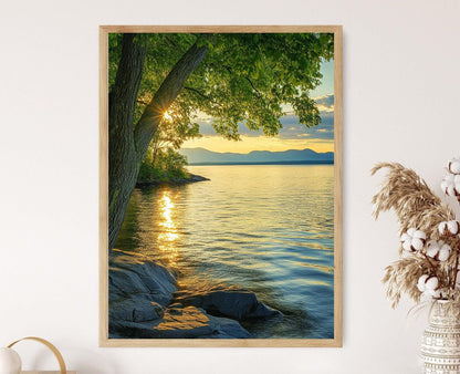 Affiche Lac Champlain – Poster Art de la Sérénité dans les Adirondacks