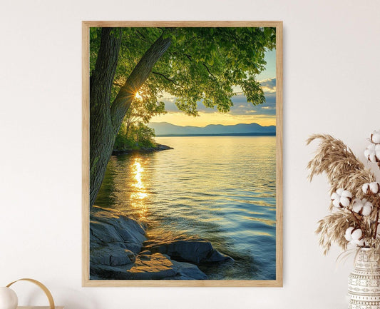 Affiche Lac Champlain – Poster Art de la Sérénité dans les Adirondacks