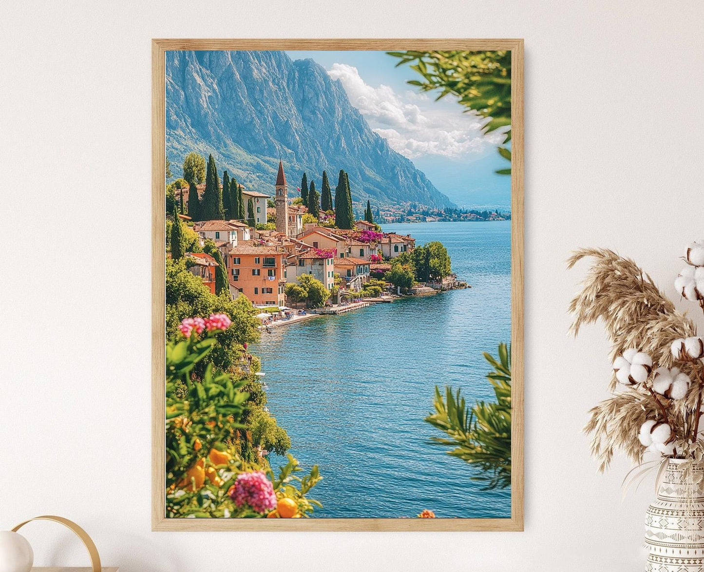 Affiche Lac de Garde – Poster des Villes Historiques et Eaux Azurées