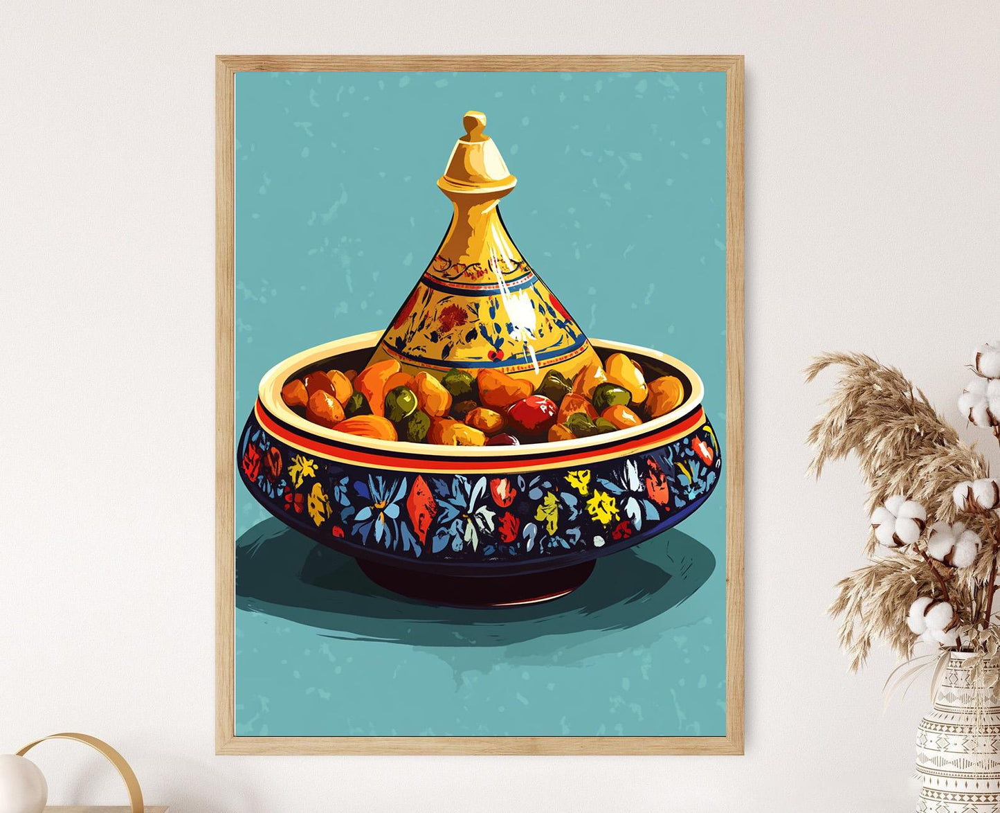 Affiche Tagine – Poster Art de Plat Traditionnel du Moyen-Orient