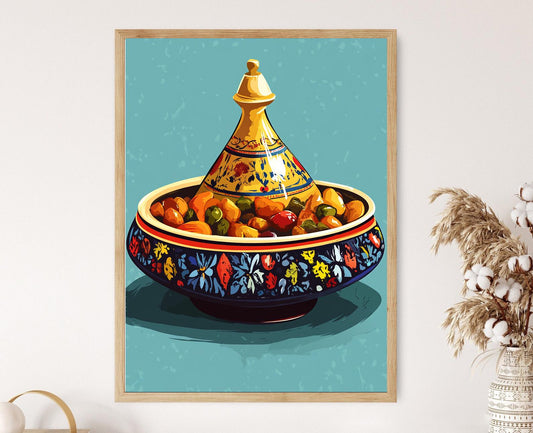 Affiche Tagine – Poster Art de Plat Traditionnel du Moyen-Orient