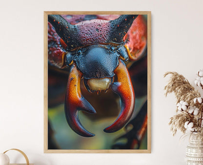 Affiche Scarabée Cerf-volant – Poster Macro Détails Mandibules