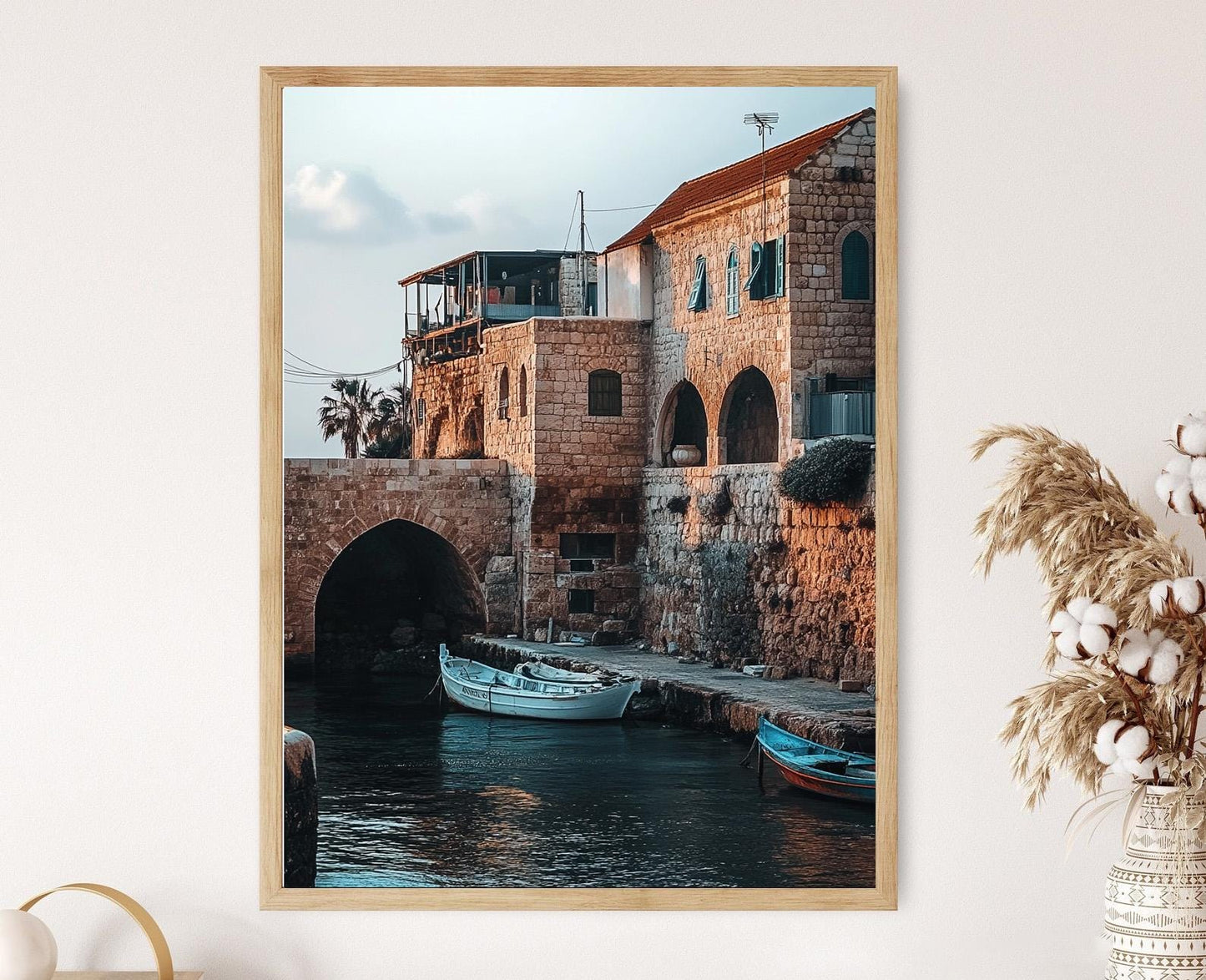 Affiche Ville d'Acre – Illustration d'Acre ancienne – Décor oriental