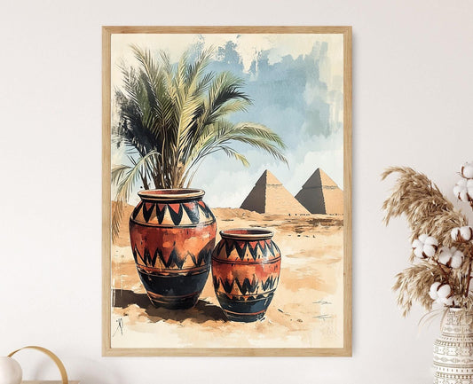 Affiche de Poterie Nubienne – Impression Art Décor Tribal Africain