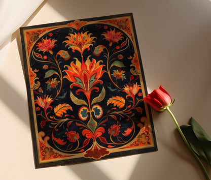 Affiche Madhubani – Poster Art Culturelle Indien Éclatante