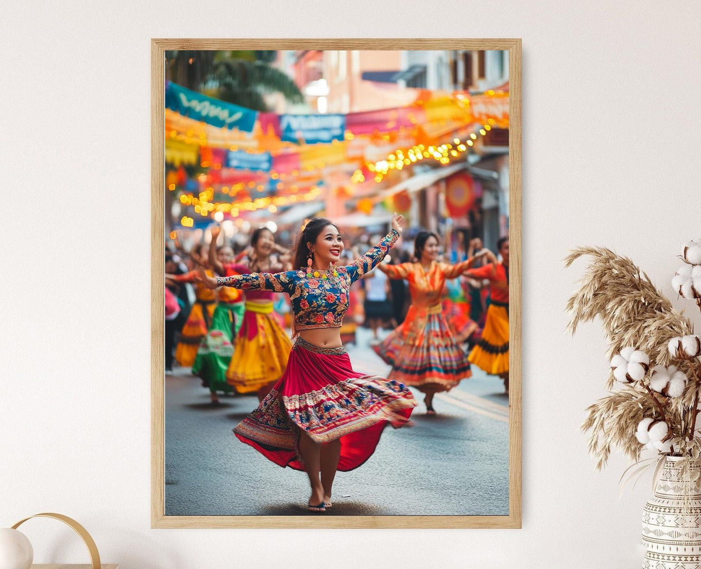 Affiche Festival Malais – Impression Art, Tenue Traditionnelle, Performances Culturelles