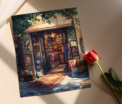 Affiche Souvenir d'Islamabad – Poster Décor Pashmina et Tapis Tissé