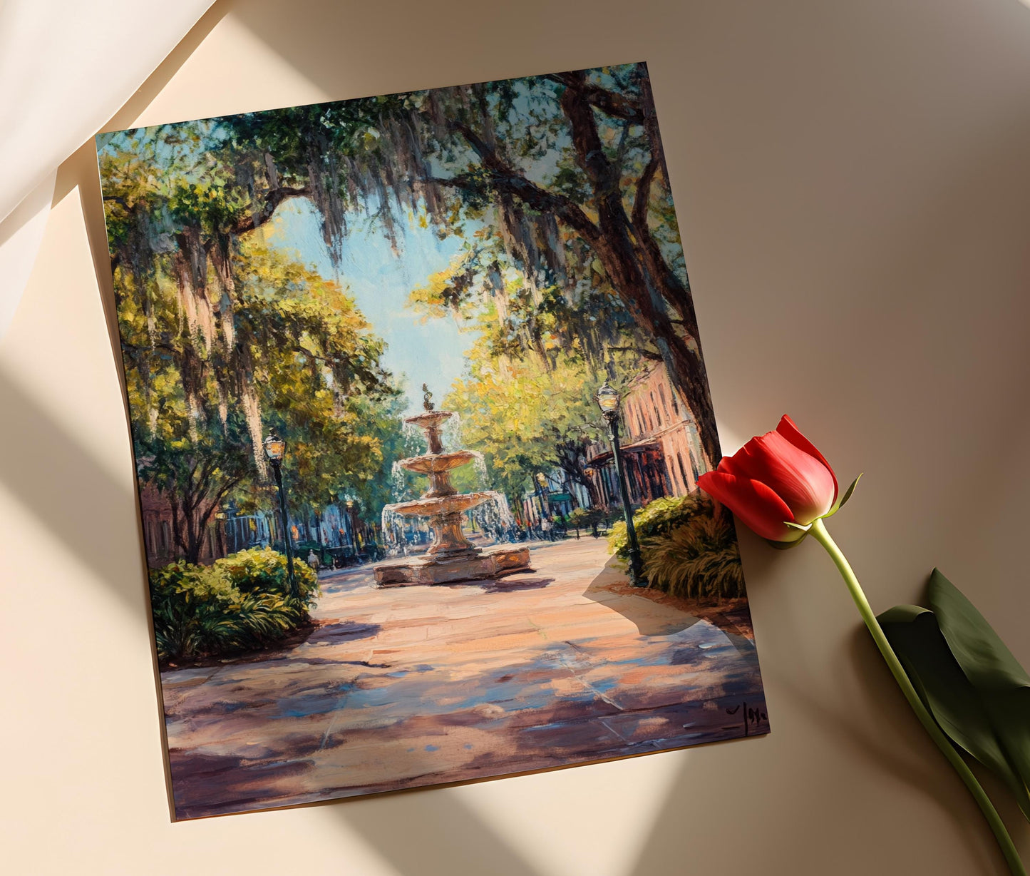 Affiche Savannah - Poster de la Fontaine Forsyth et Mousse Espagnole