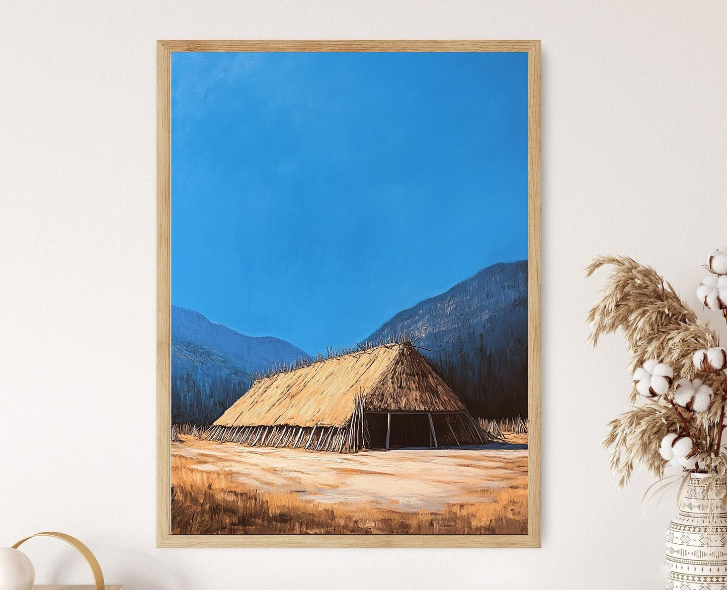 Affiche Maison Longhouse – Poster Art Mohawk Iroquois Culture