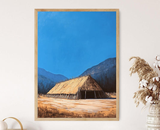 Affiche Maison Longhouse – Poster Art Mohawk Iroquois Culture