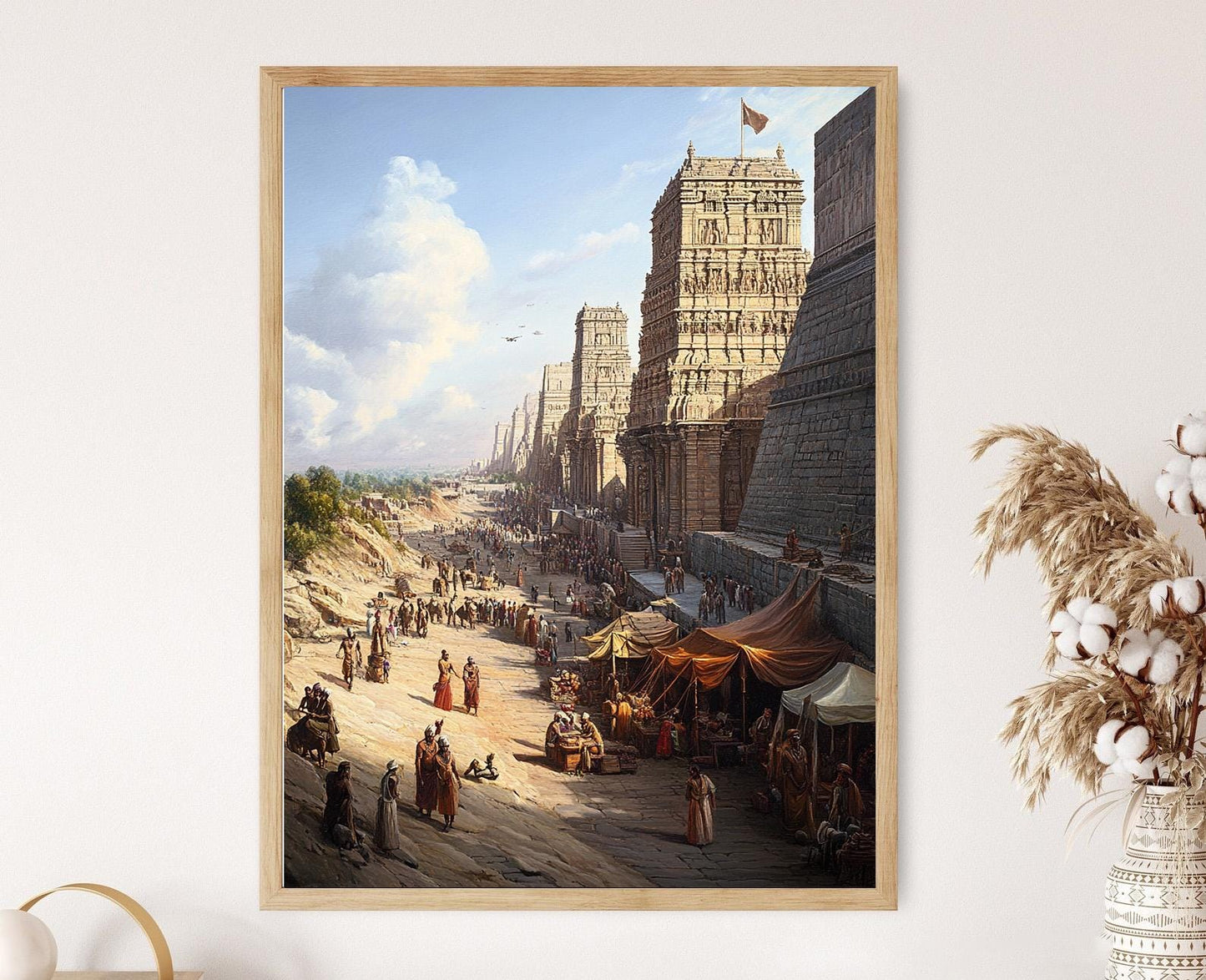 Affiche Empire Maurya – Imprimé artistique de Pataliputra, capitale ancienne