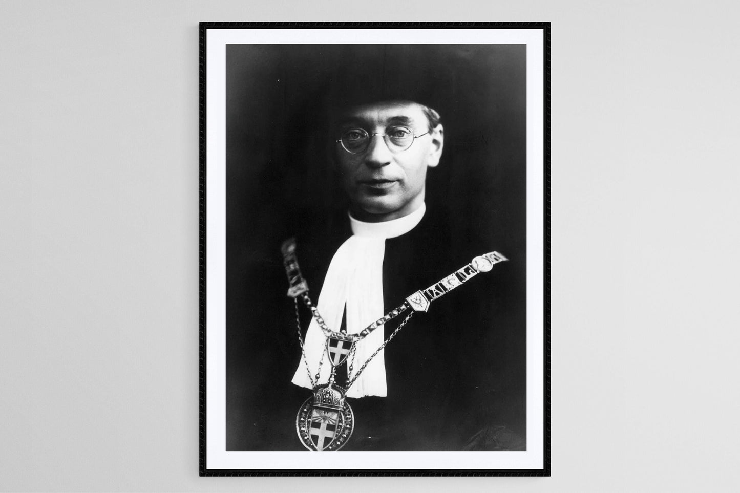 Affiche Titus Brandsma – Art Catholique : Habit Carmel, Plume et Lumière