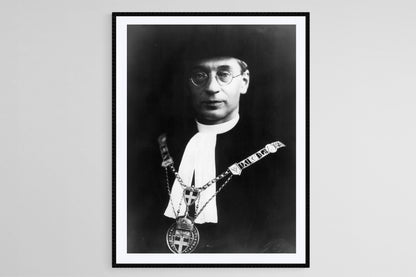 Affiche Titus Brandsma – Art Catholique : Habit Carmel, Plume et Lumière